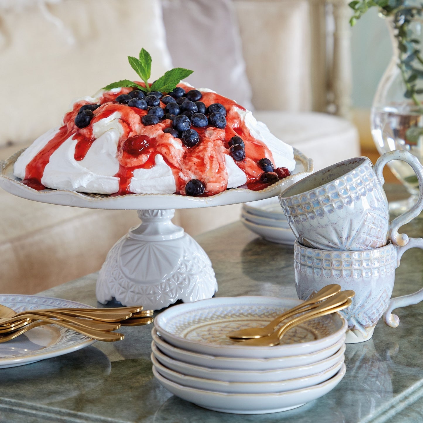 Bread Plate - Cristal Nacar by CasaFina