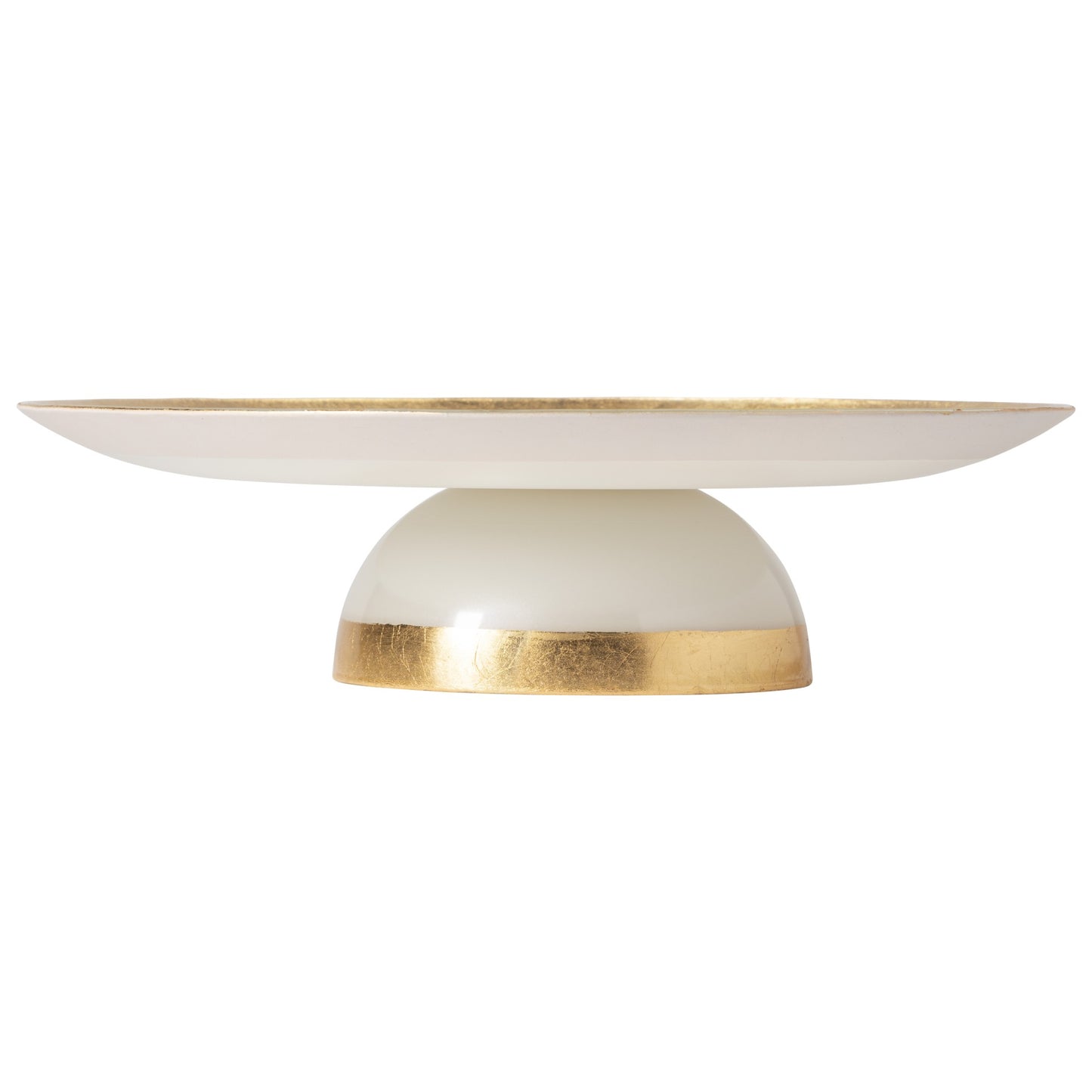 Glass Band Gold Footed Plate Camilla by Casafina