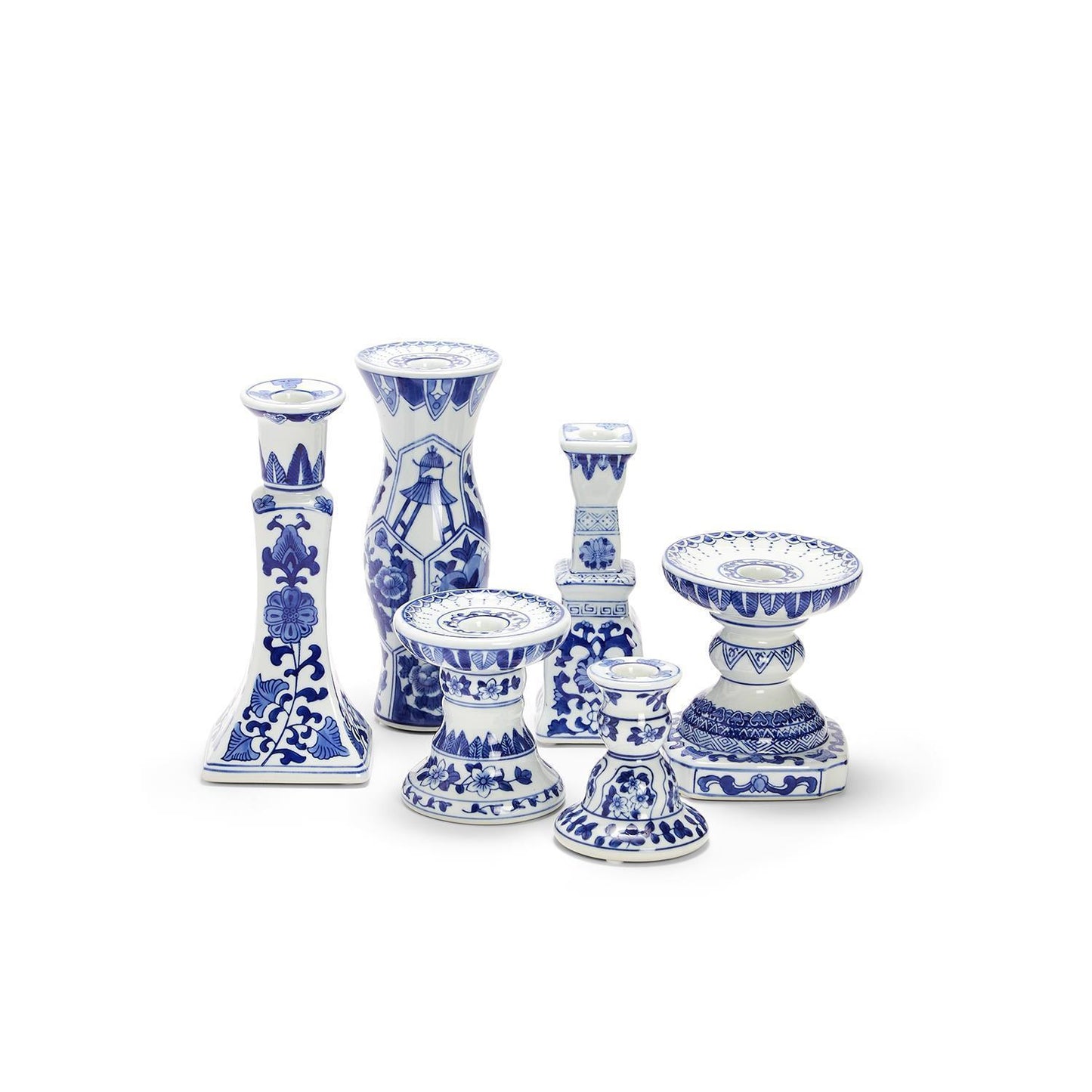 Canton Blue Candlesticks