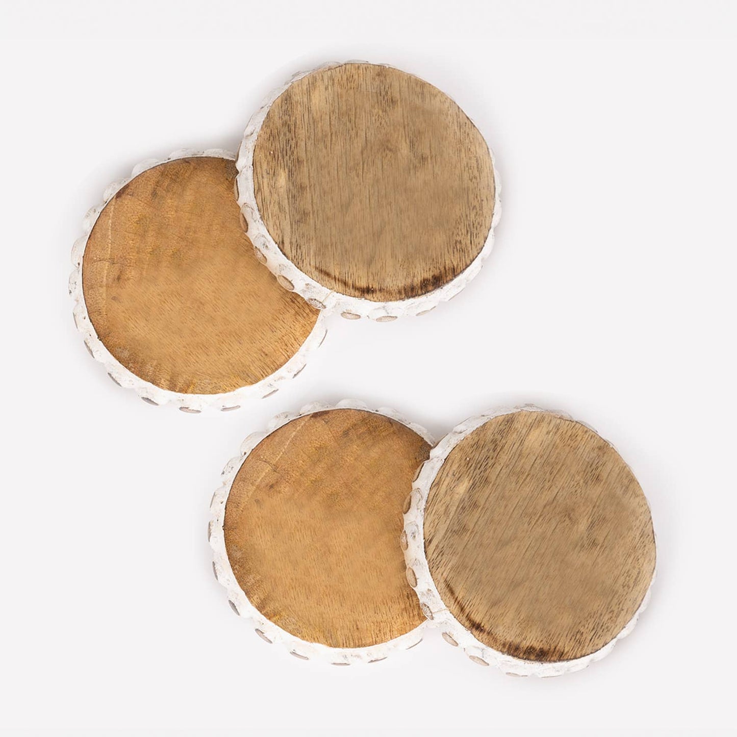 Beaded Wood Coasters