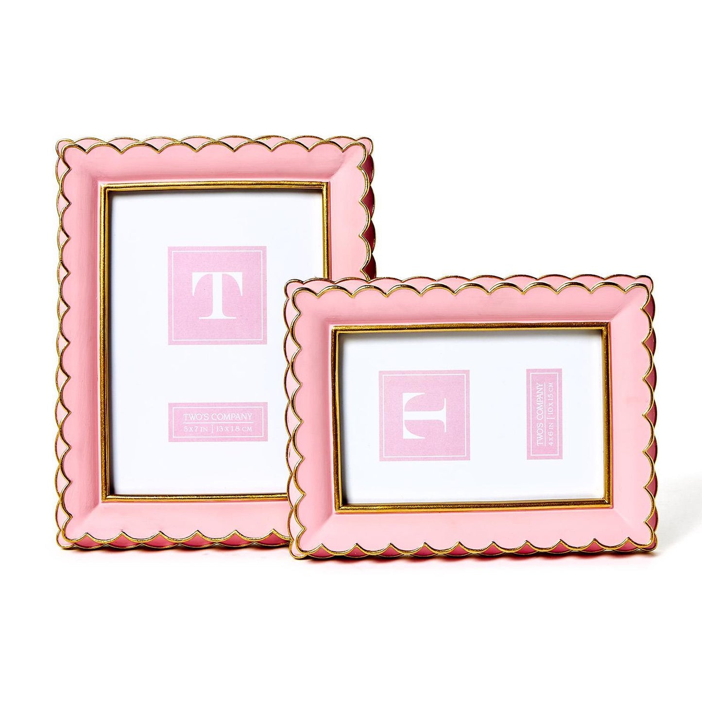 pink scalloped frame