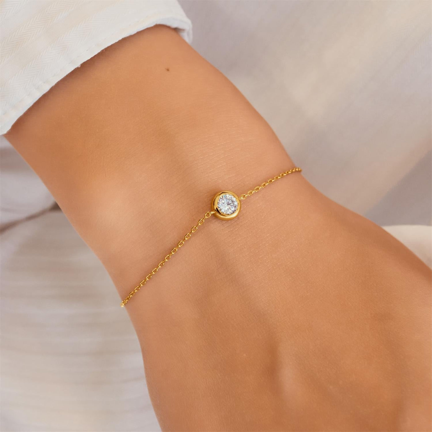 Gold Just To You Solitaire Bracelet