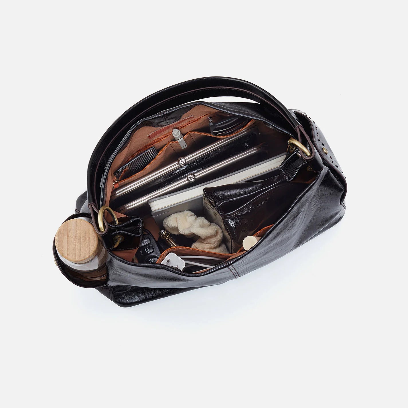 Seneca Shoulder Bag in Buffed Leather - Whiskey