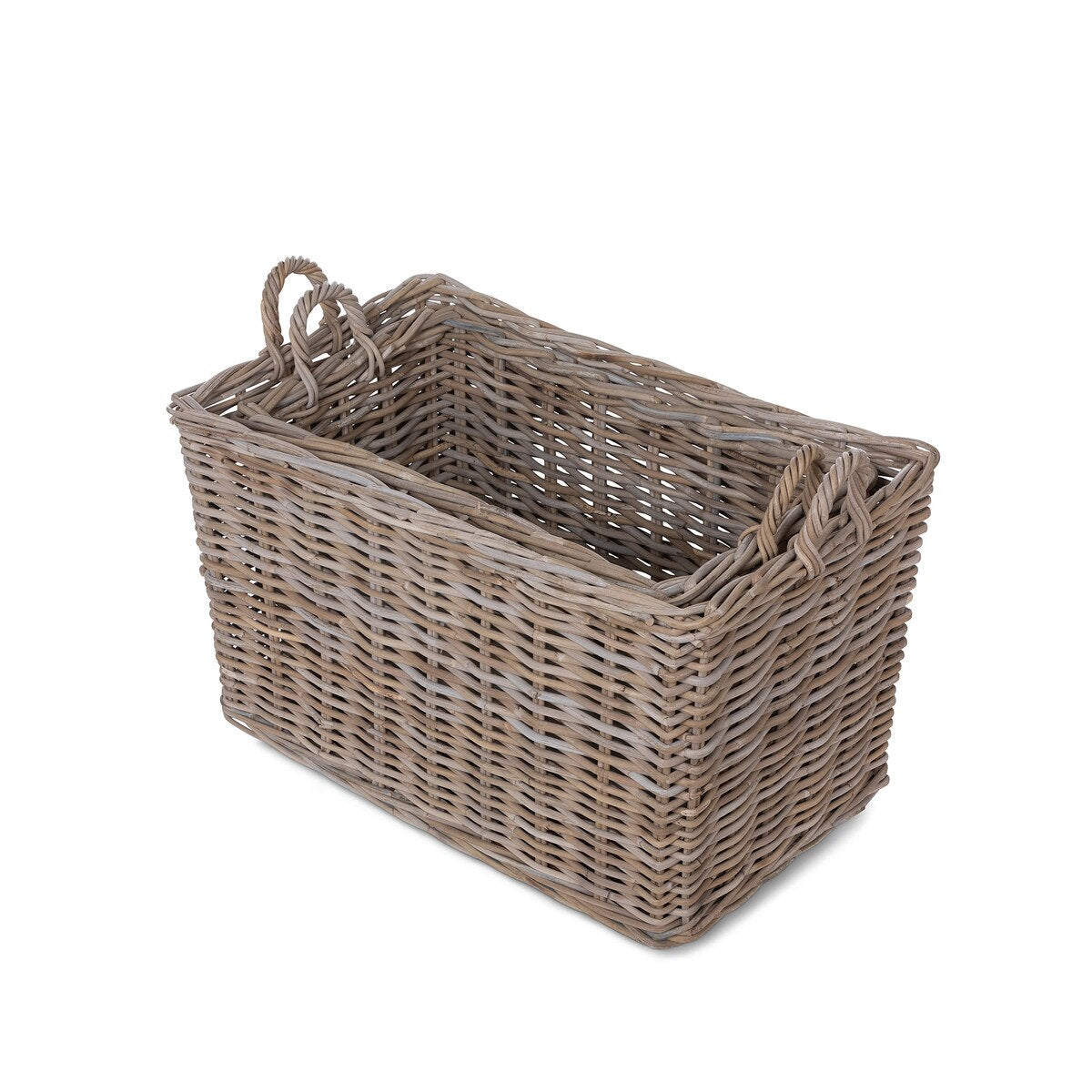 rattan rolling baskets