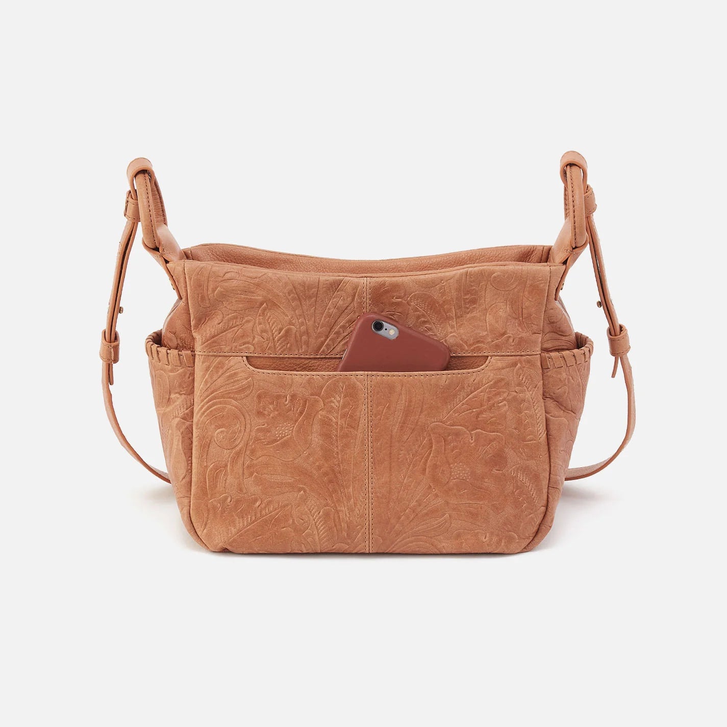 shelia crossbody - saddle embossed