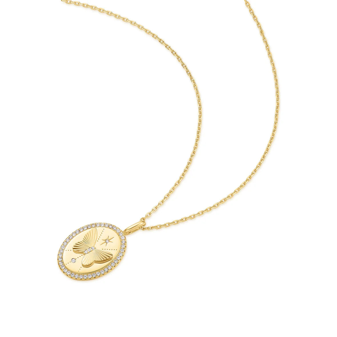 gold butterfly necklace
