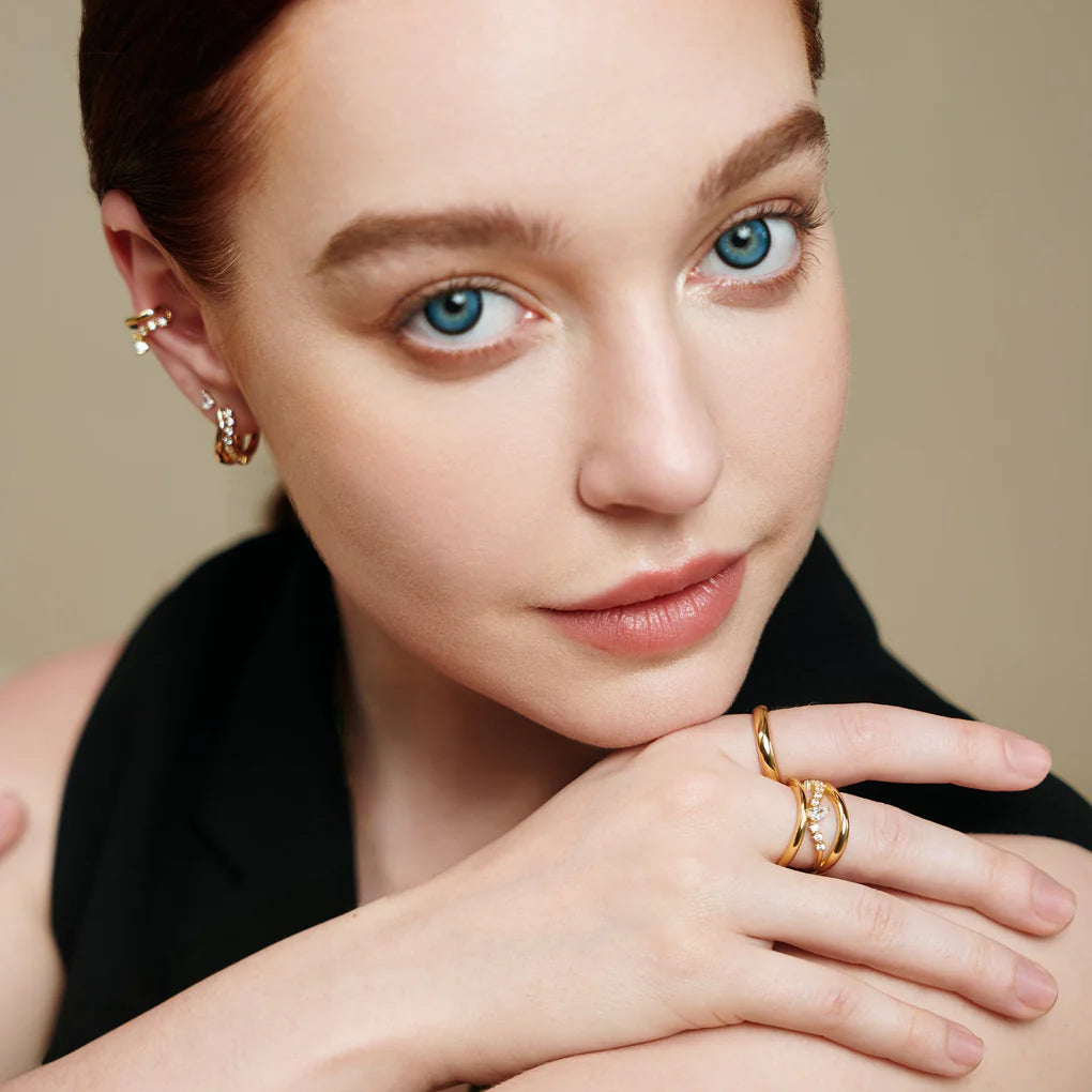 gold curve dome band