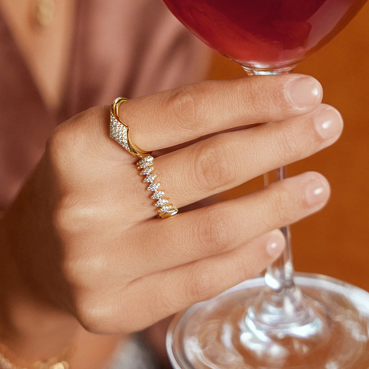 half pave sparkle ring