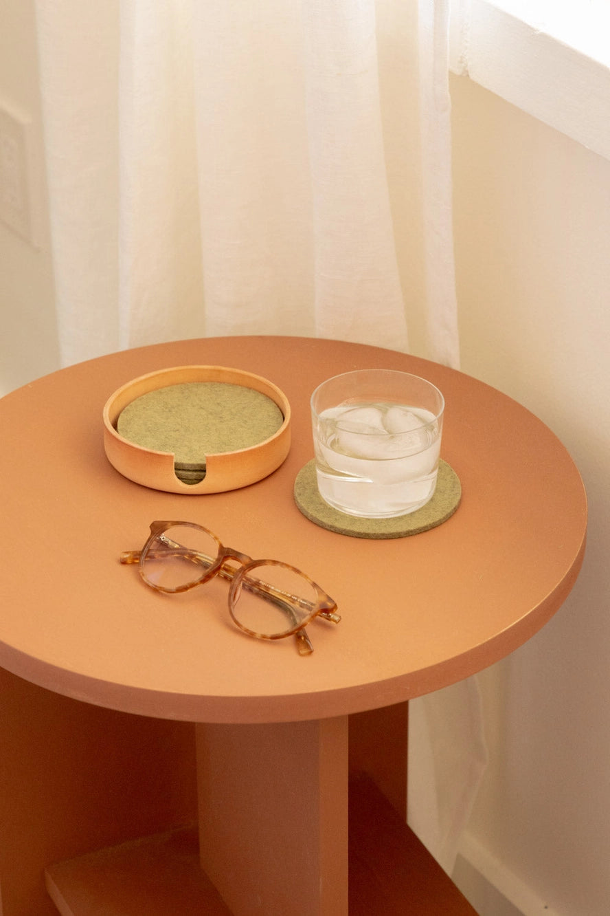 Merino Wool Coasters - Sage