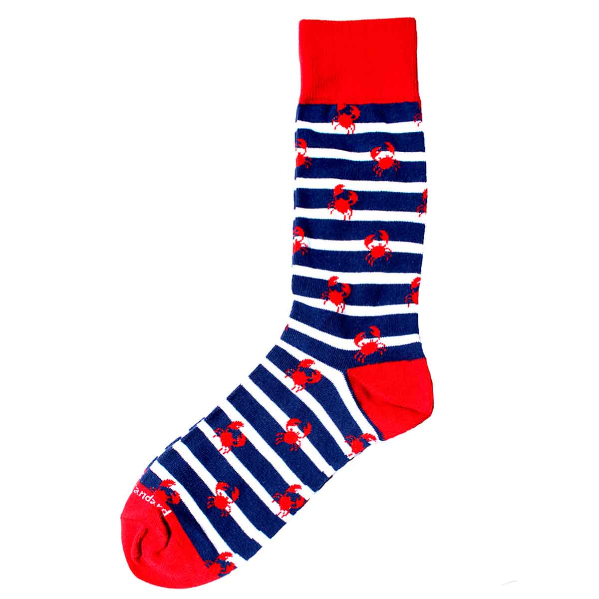Men's Crab Socks Navy/White/Red One Size