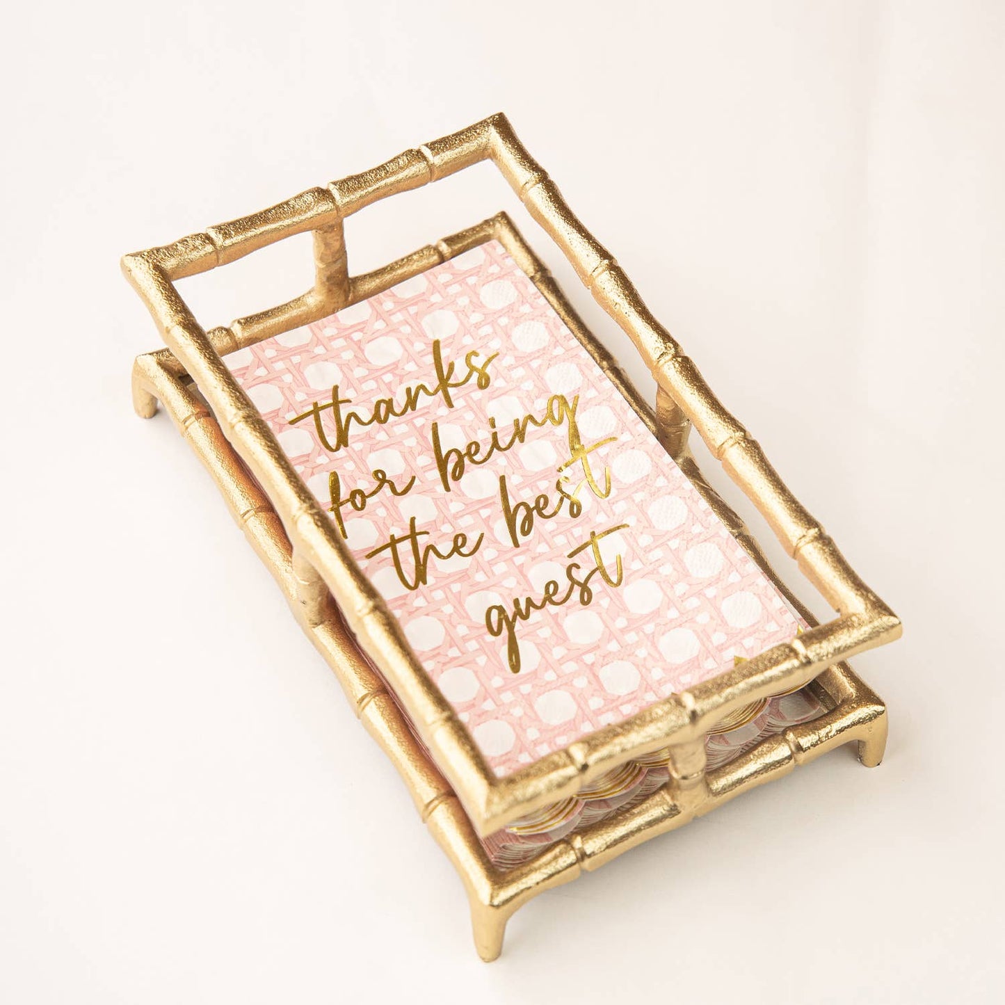 Pink Cane Paper Guest Towel Packs