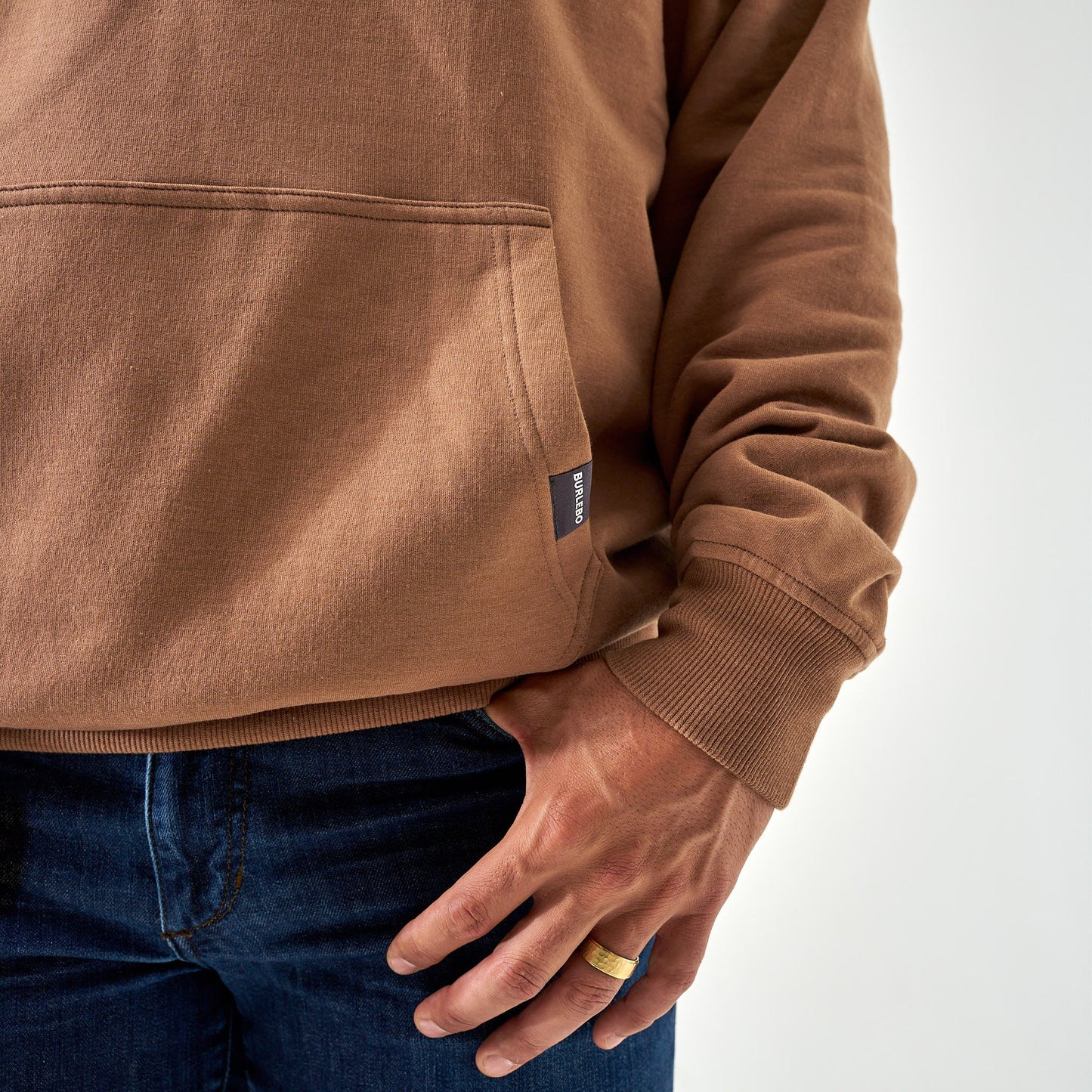 Heather Brown Fleece Hoodie