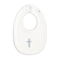 Blue Embroidered Cross Bib