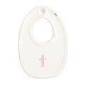 Pink Embroidered Cross Bib