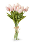 13" 12 Pink Real Touch Tulip Stems
