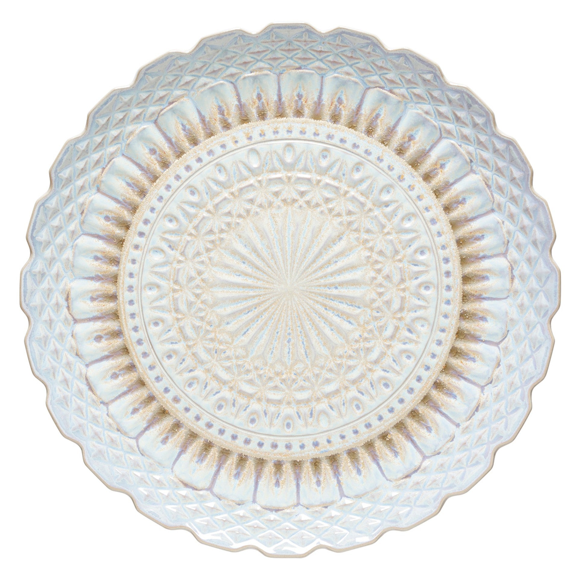 16in Round Platter - Cristal Nacar by  CasaFina