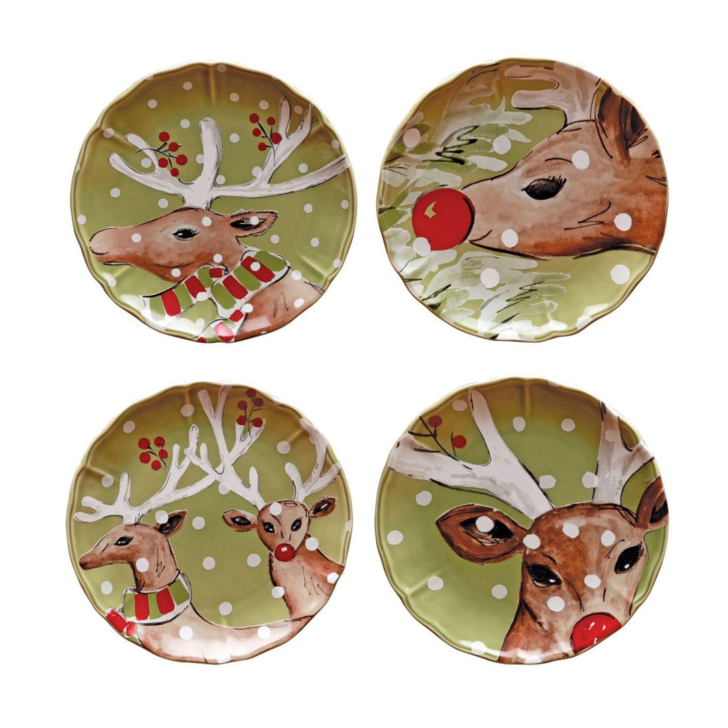 Salad Plate CasaFina Deer Friends