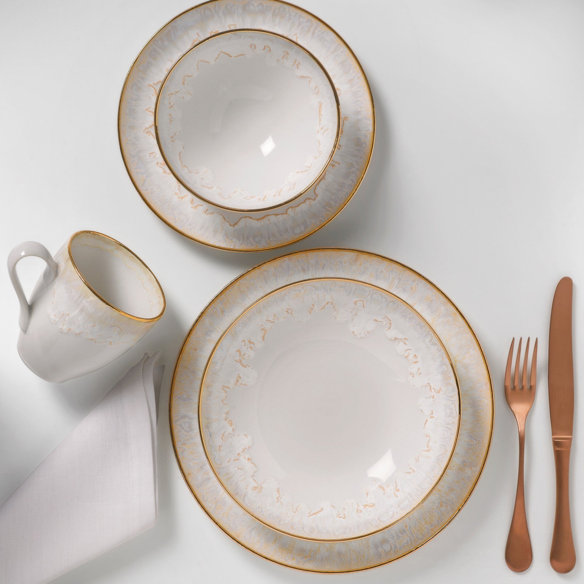 Taormina Gold by Casafina Place Setting (sold separately)