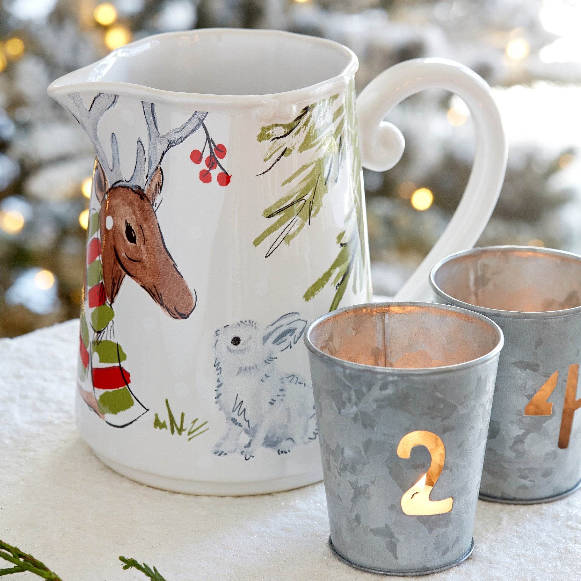 Pitcher - White Deer Friends by CasaFina