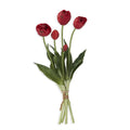 15" Red Tulip Bud and Bloom Bundle