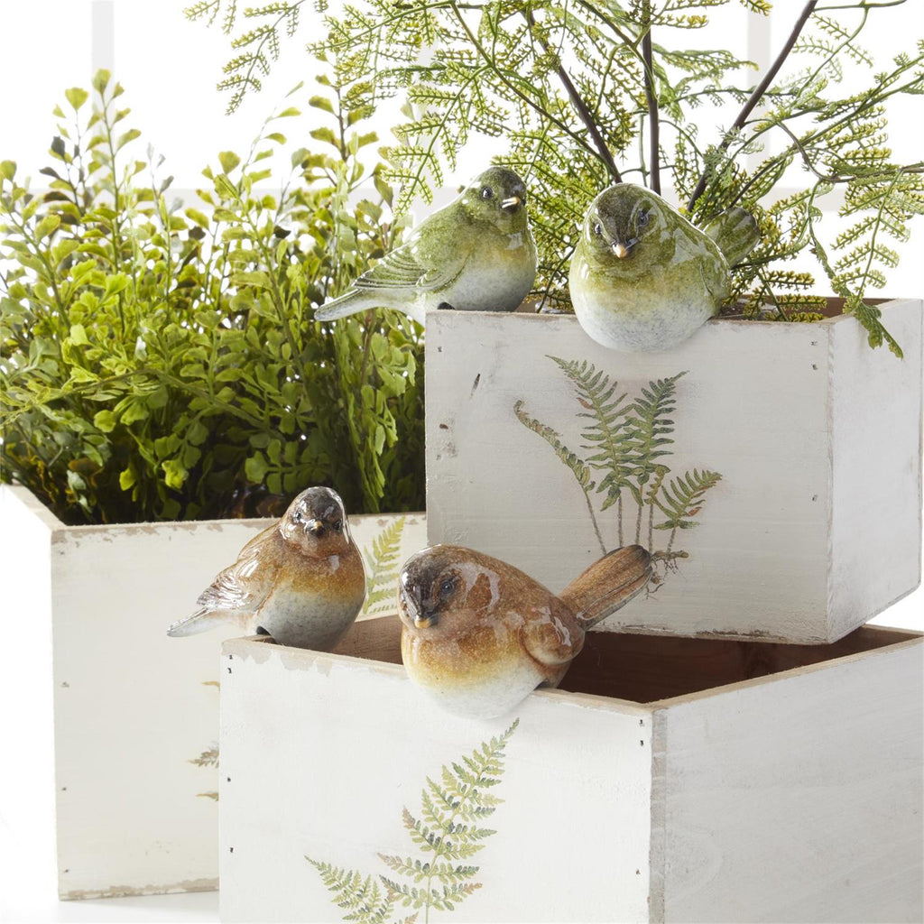 Green Side Pot Sitter Bird