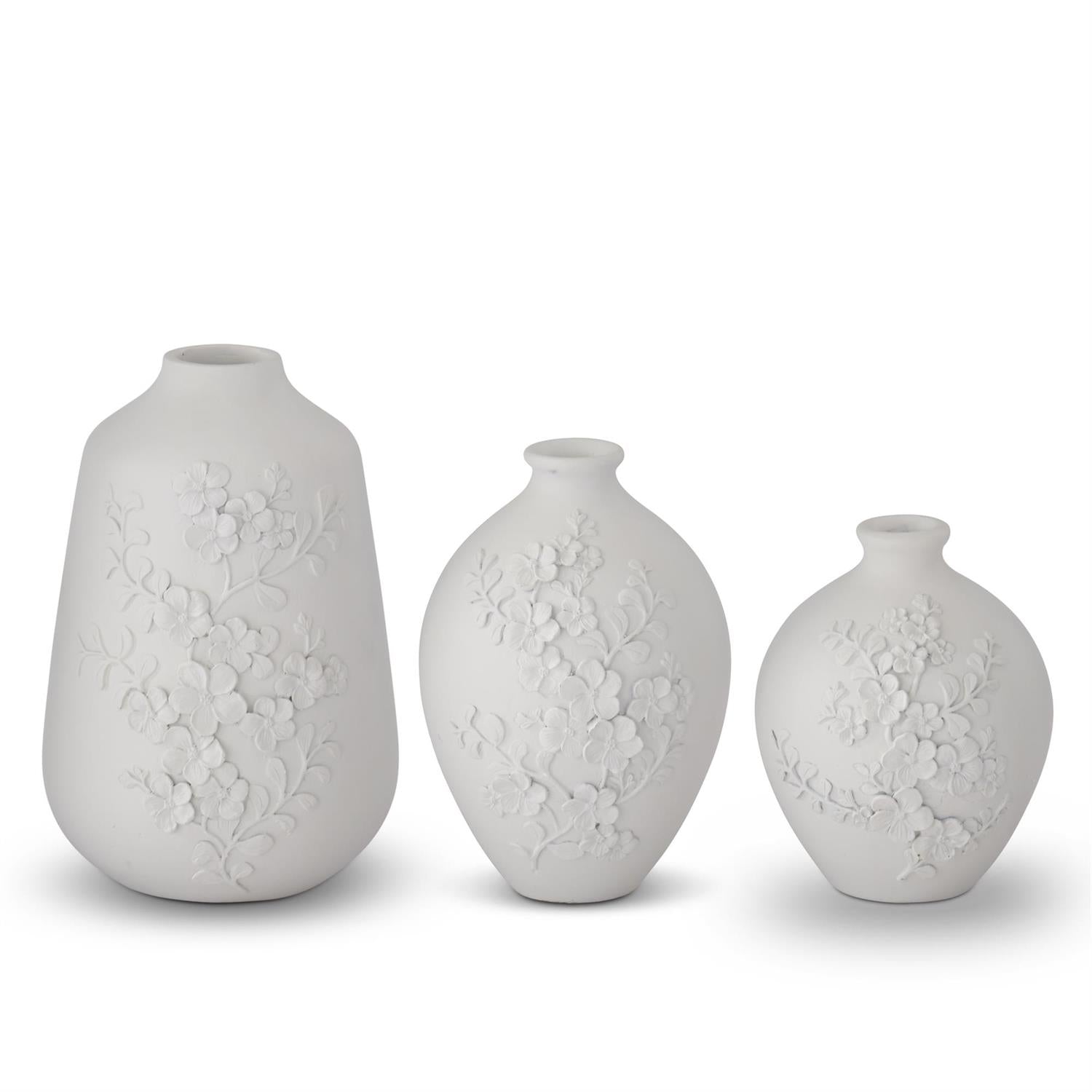Floral Embossed Vases