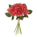 12" Coral Dahlia Stem Bundle