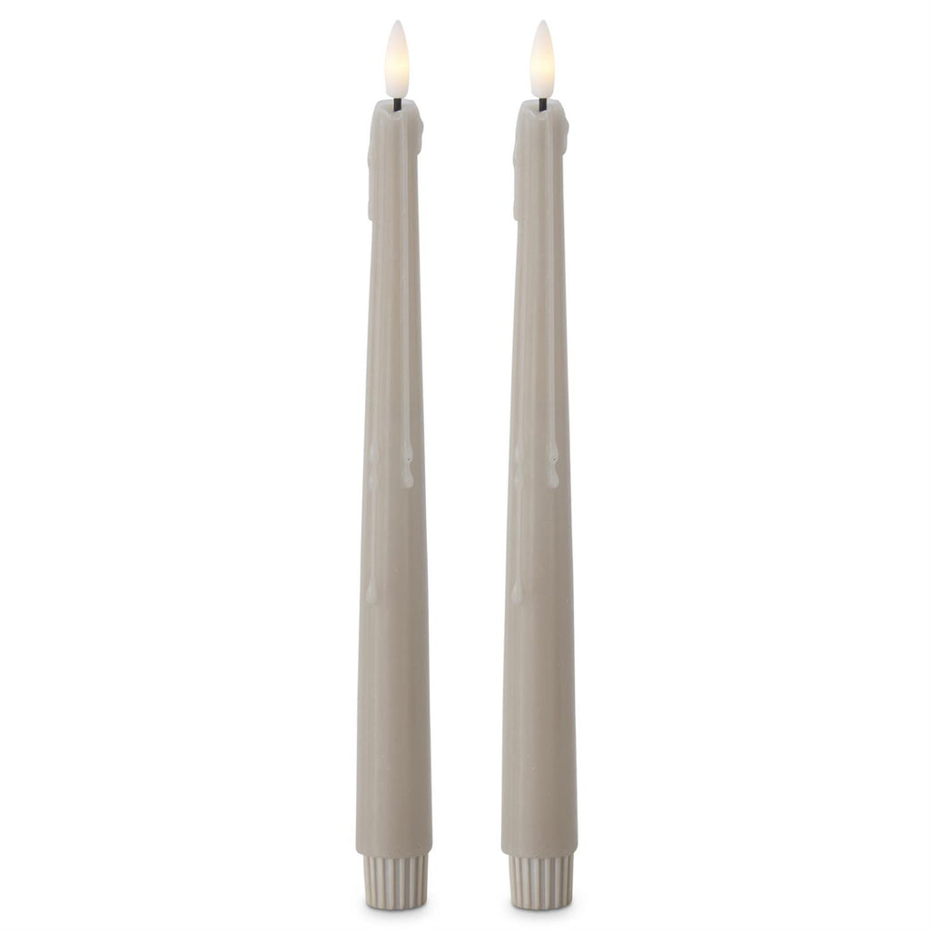 set of 2 LED drip taper candles