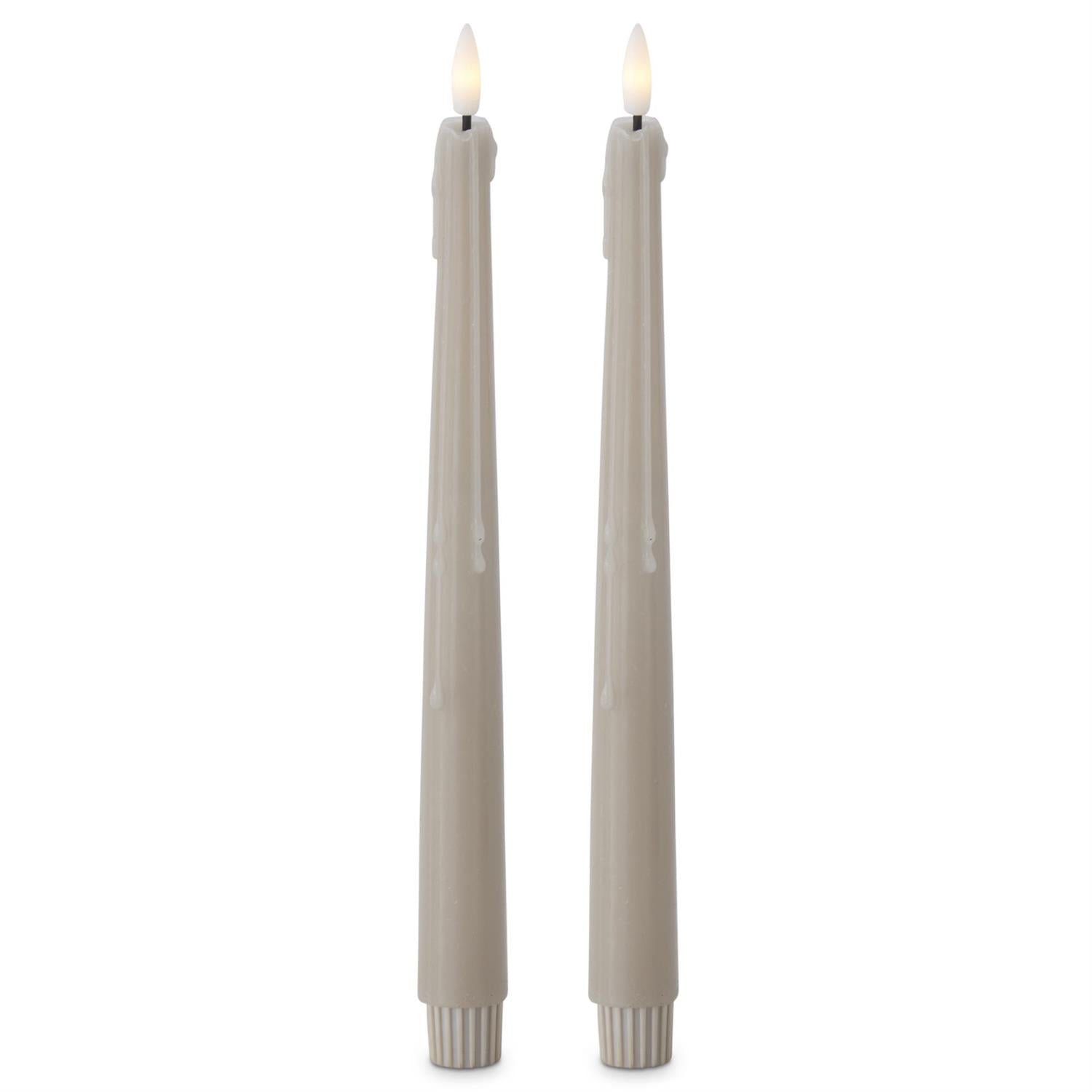 set of 2 LED drip taper candles