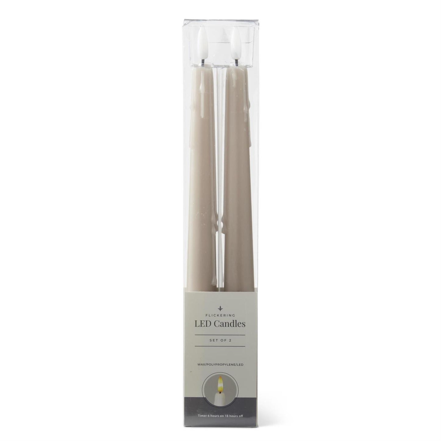 set of 2 LED drip taper candles