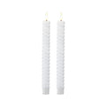 set of two white tapers