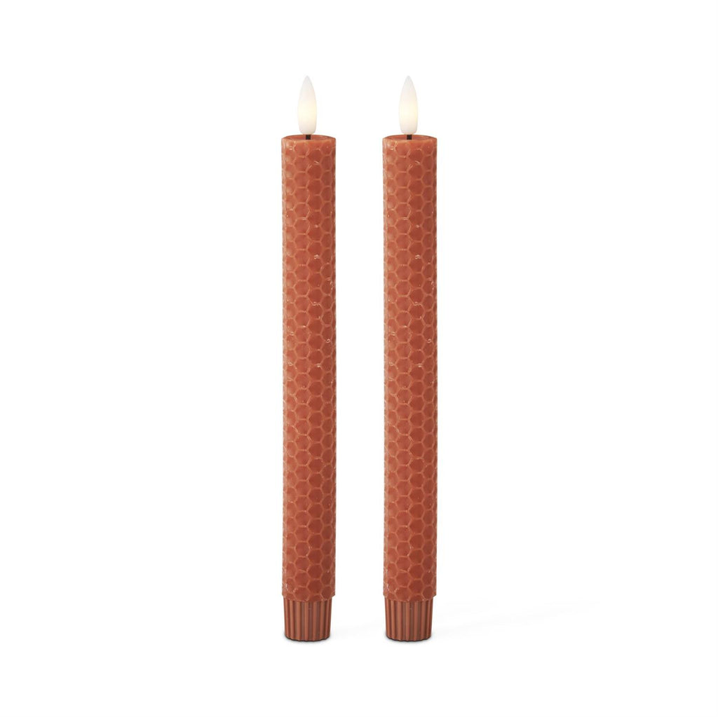 set of 2 rust tapers