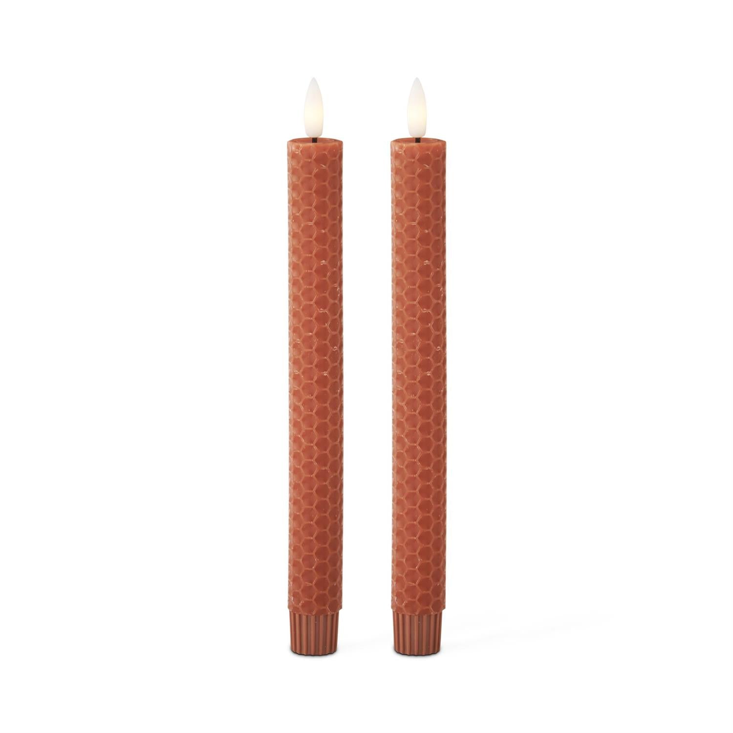 set of 2 rust tapers