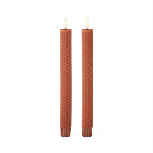 set of 2 rust tapers