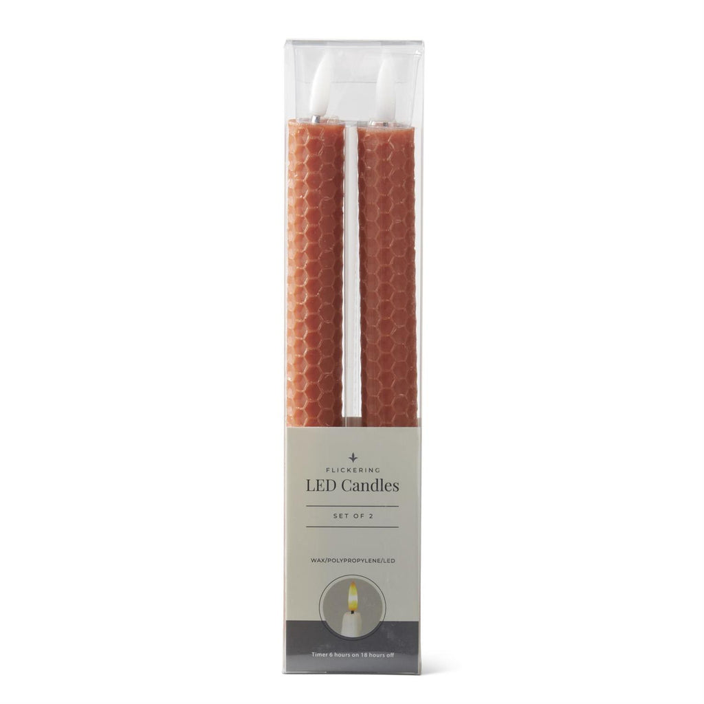 set of 2 rust tapers