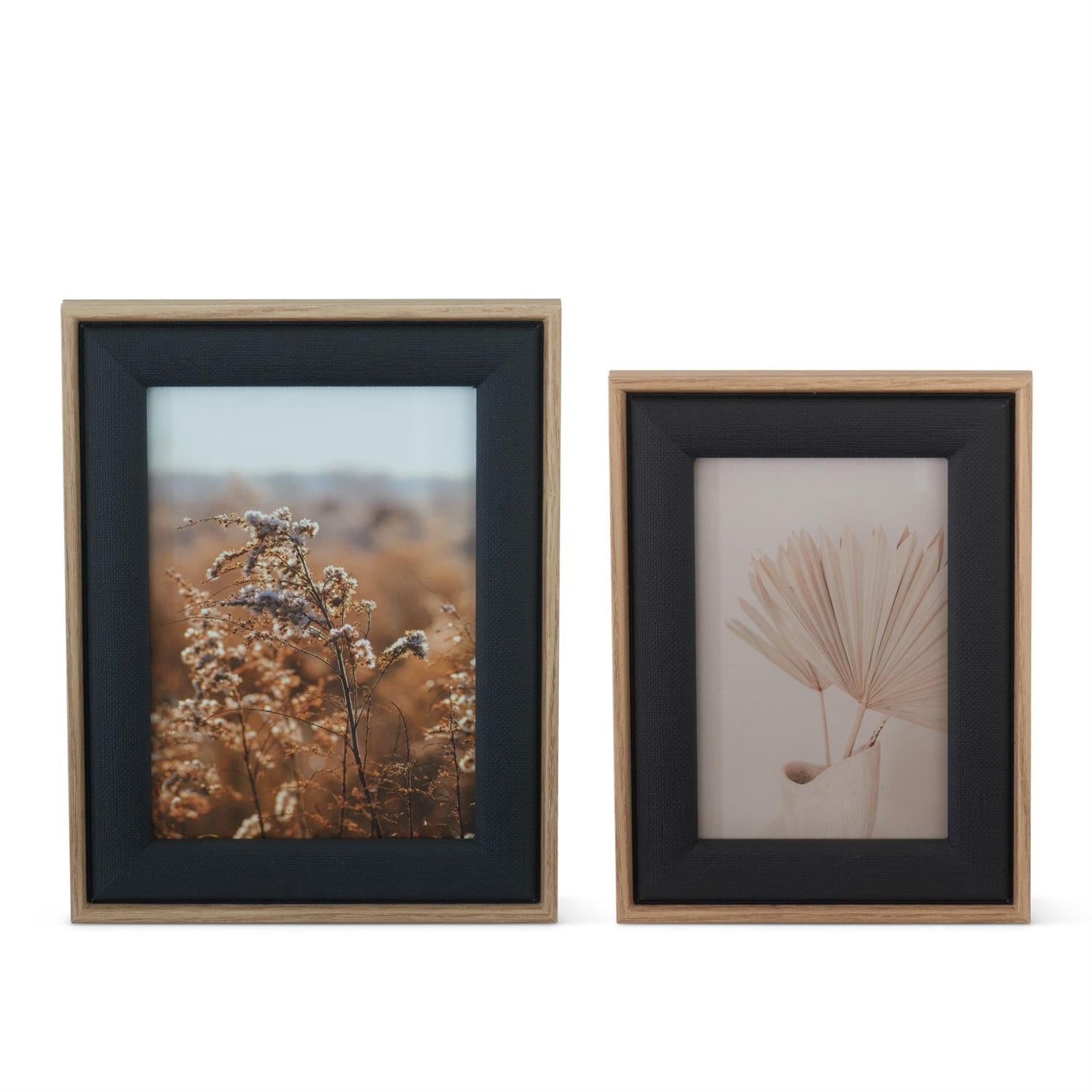 black linen frames