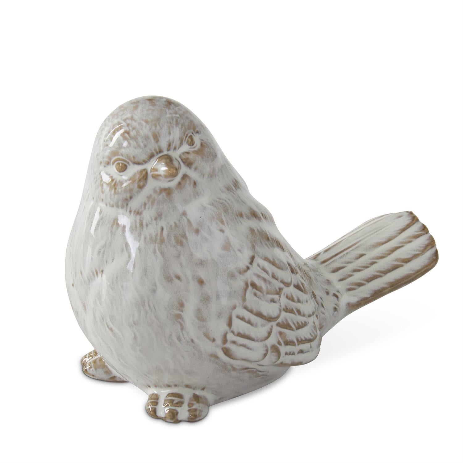 Taupe Ceramic Bird Sitters
