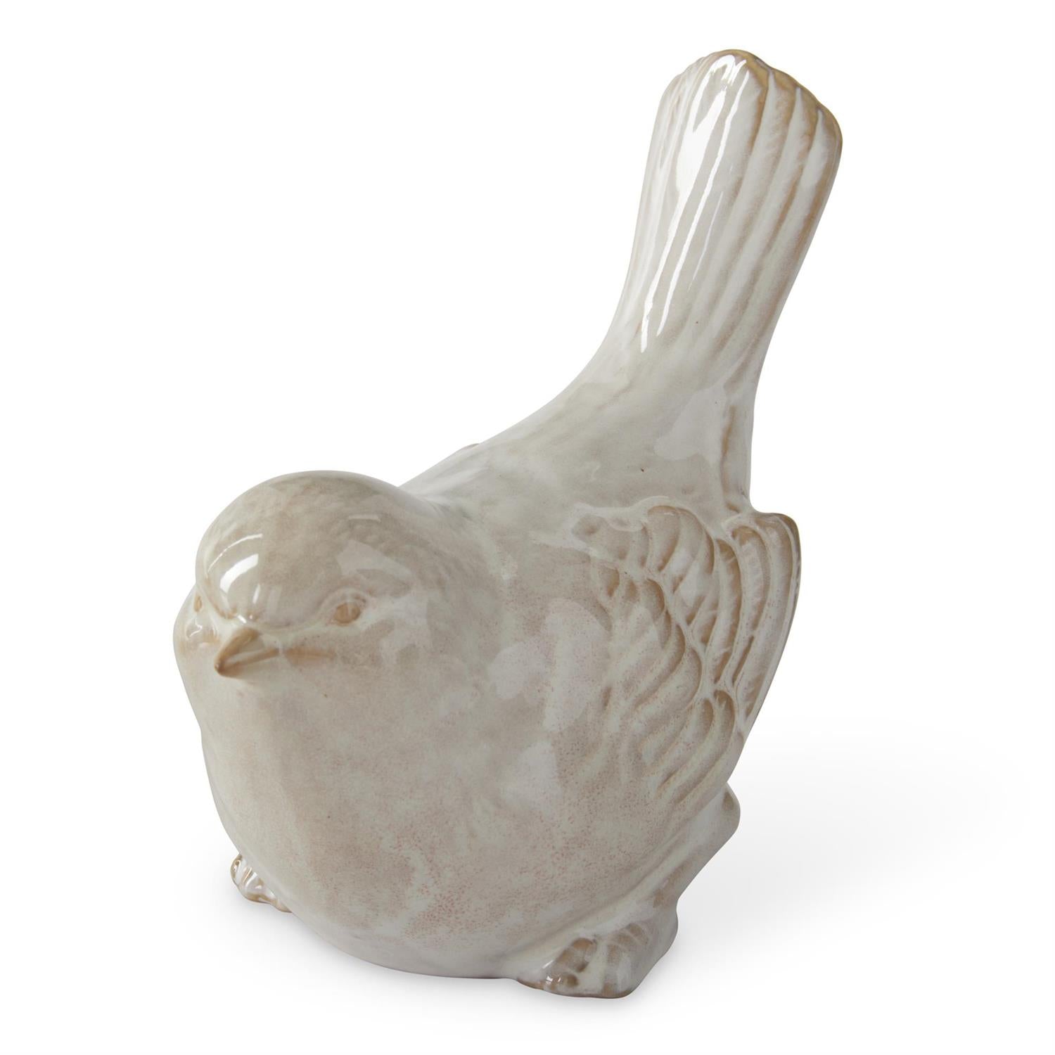 Taupe Ceramic Bird Sitters