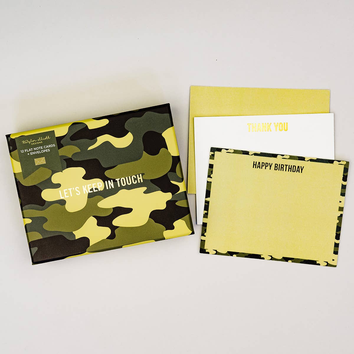 Camo + Gingham Boxed Greeting Cards
