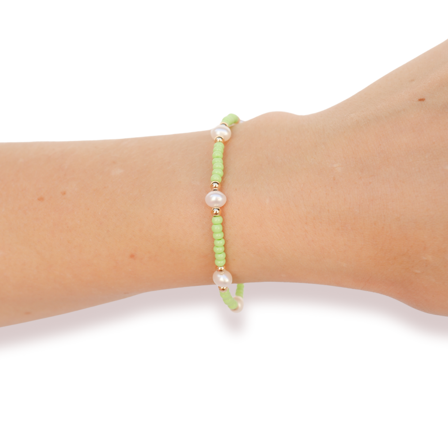 Pastel Green Pearl Bracelet