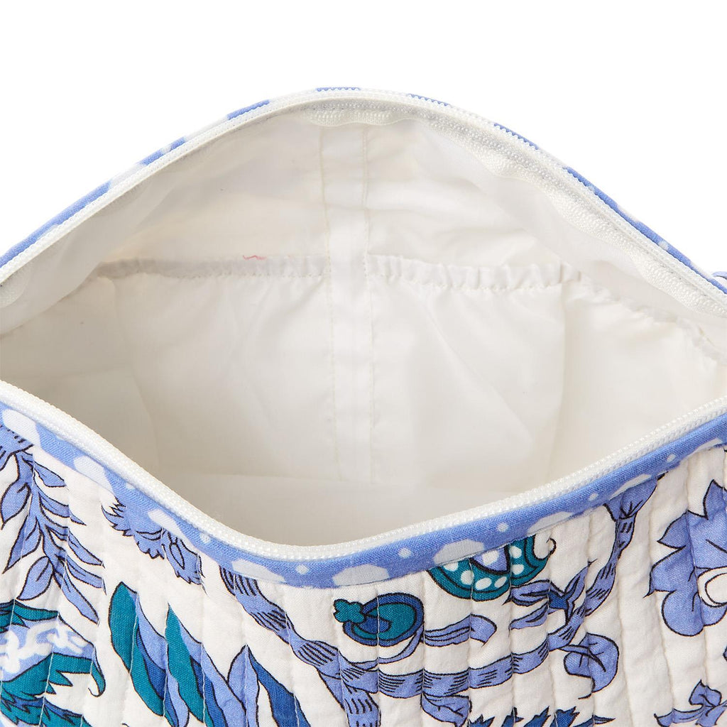 Blue and White Pouches