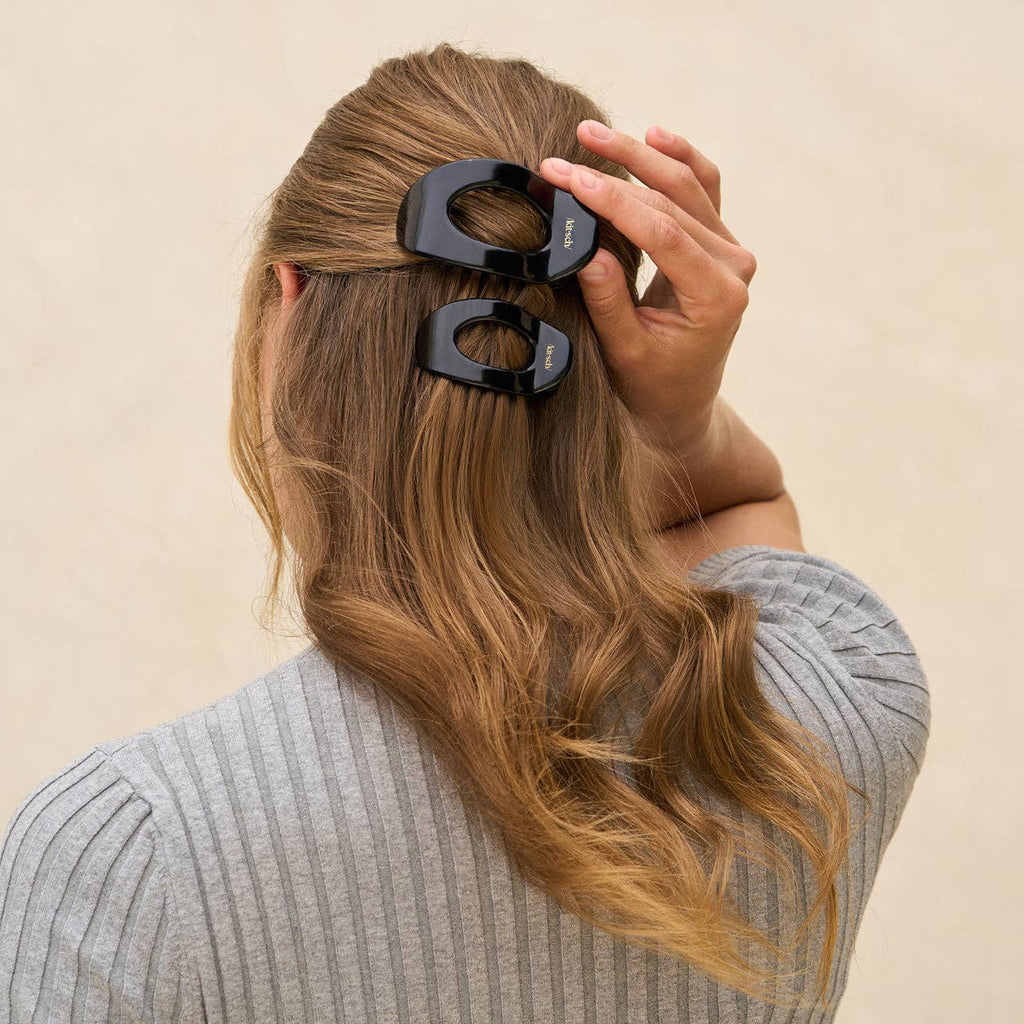 Black Flat Cloud Clip - Medium