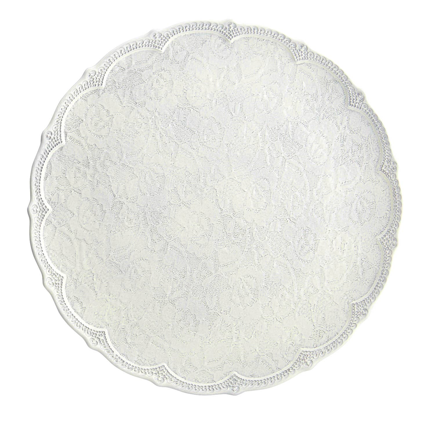 Merletto Antique Lace Scalloped Charger