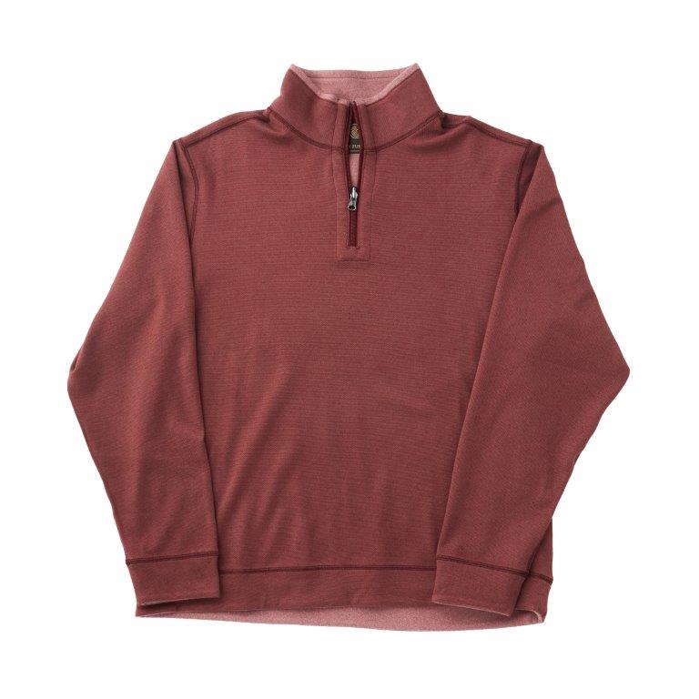 reversible 1/4 zip burgundy