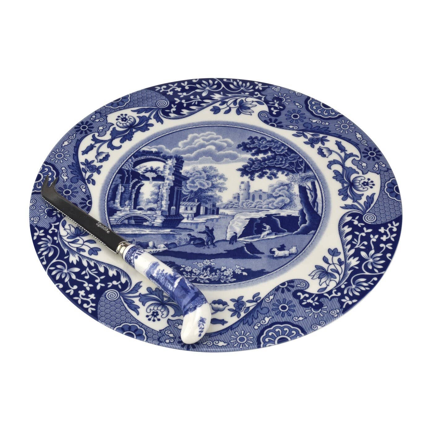 2 Piece Cheese Plate With Knife