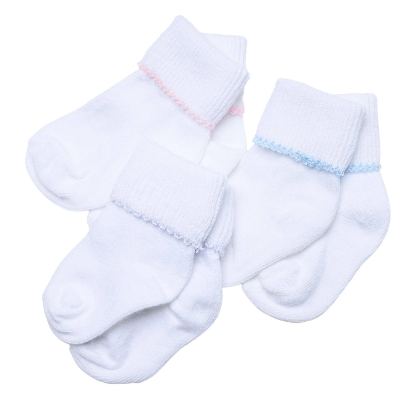 Solid Essentials White Blue Socks