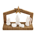 white wood nativity