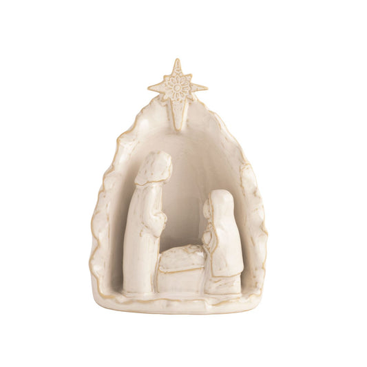 white stoneware nativity