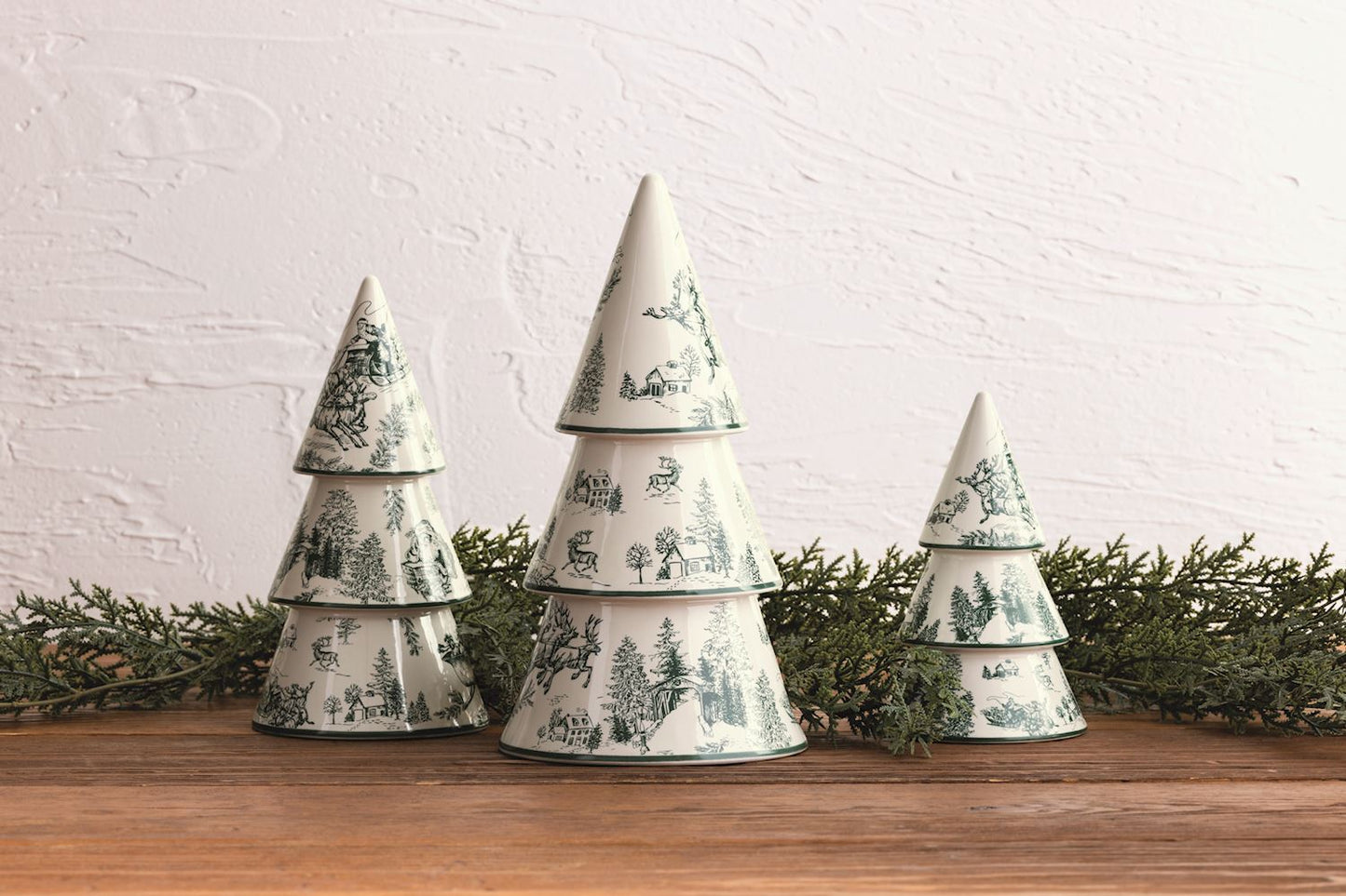 green toile trees