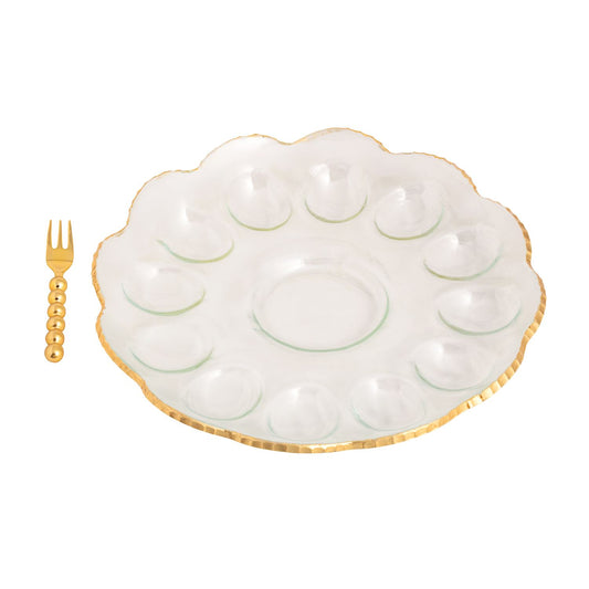 glam deviled egg tray
